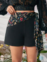 Frida Kahlo Designer VERO DIAZ Floral & Butterfly Print Tie Waist Bow Shorts